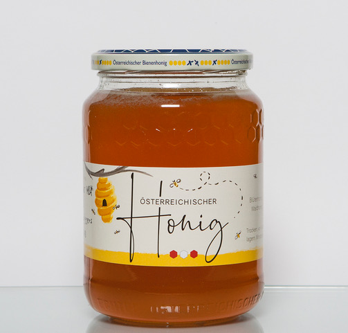 Honig im Glas 1L - zum Schließen ins Bild klicken